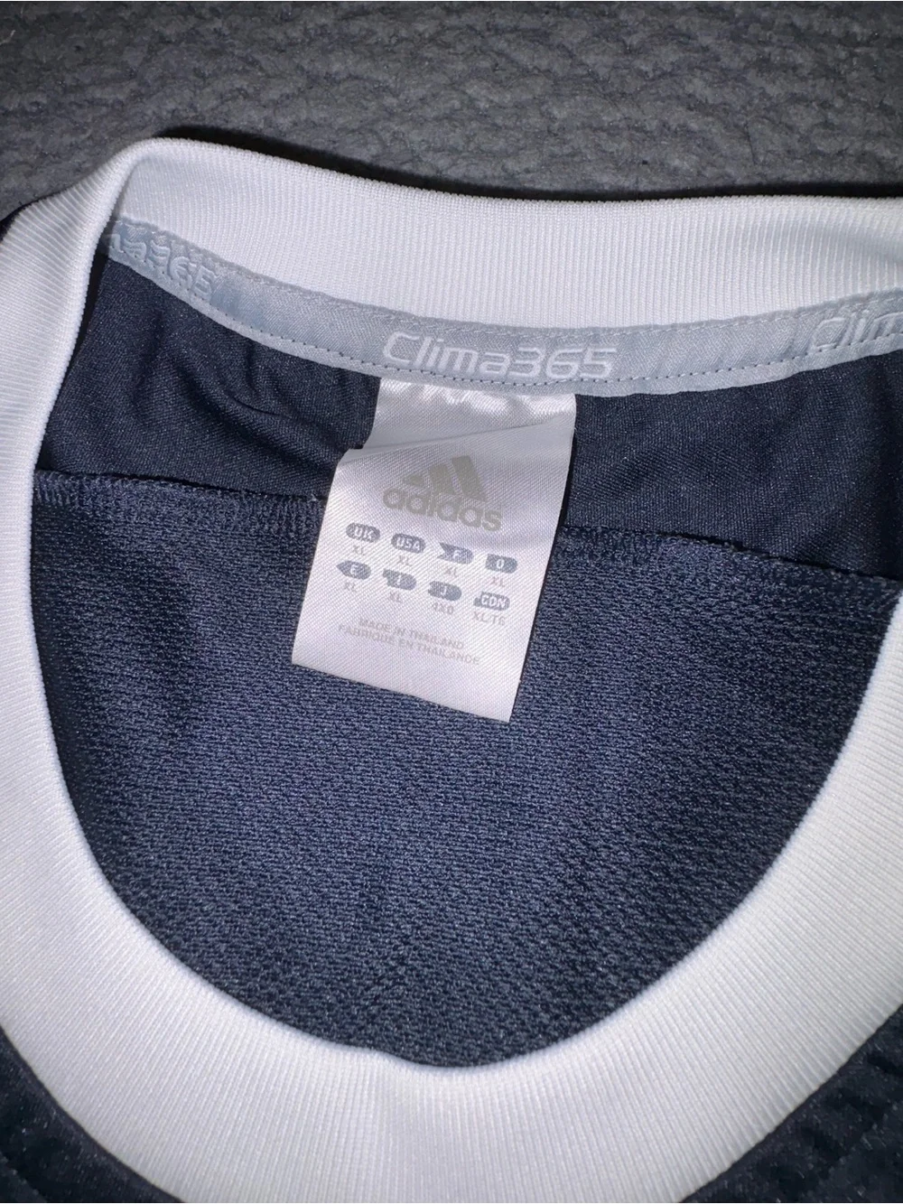 Adidas Men’s Navy Blue & White Performance Tee